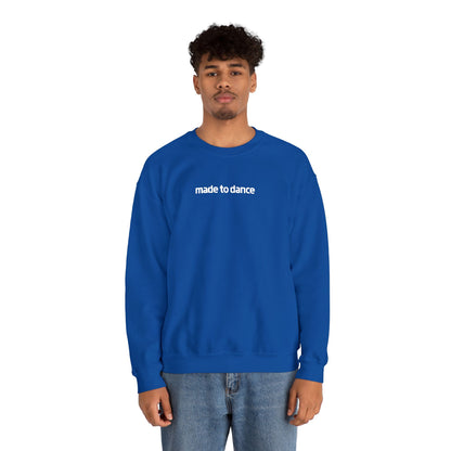 “Made to Dance" Unisex Heavy Blend™ Crewneck Sweatshirt – Embroidered Dance-Inspired Pullover for Adults & Kids