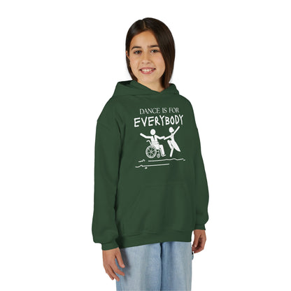 “Dance Is for Everybody” Unisex Youth Hoodie – Inclusive Dance Hoodie for Kids & Teens, Personalized with Name or Studio