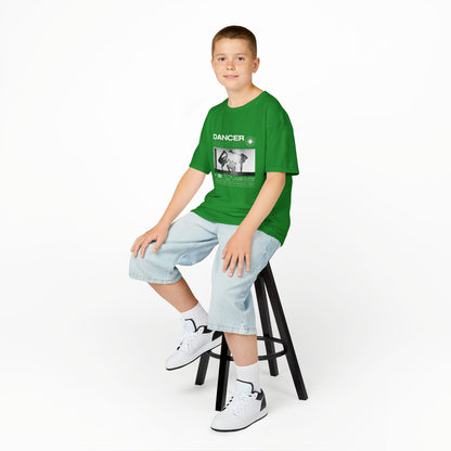 "Dancer" Youth Short Sleeve Tee – Streetwear-Style Breakdancer Graphic Hip Hop Dance Kids T-Shirt