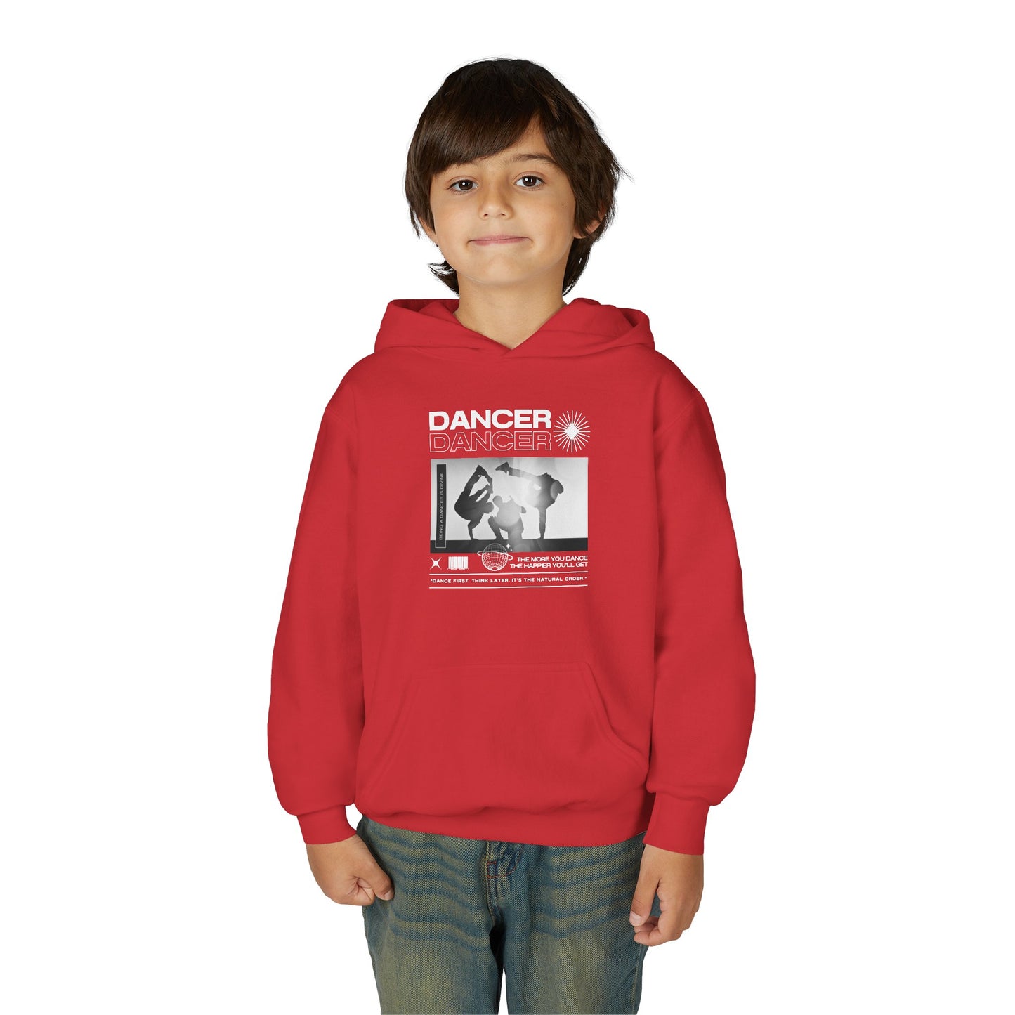“Dancer” Breakdancer Streetwear Graphic | Unisex Youth Hoodie – Hip-Hop Dance Hoodie for Kids & Young Performers