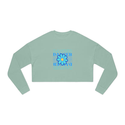 "Dancer" Floral Text Graphic – Women’s Cropped Fleece Sweatshirt