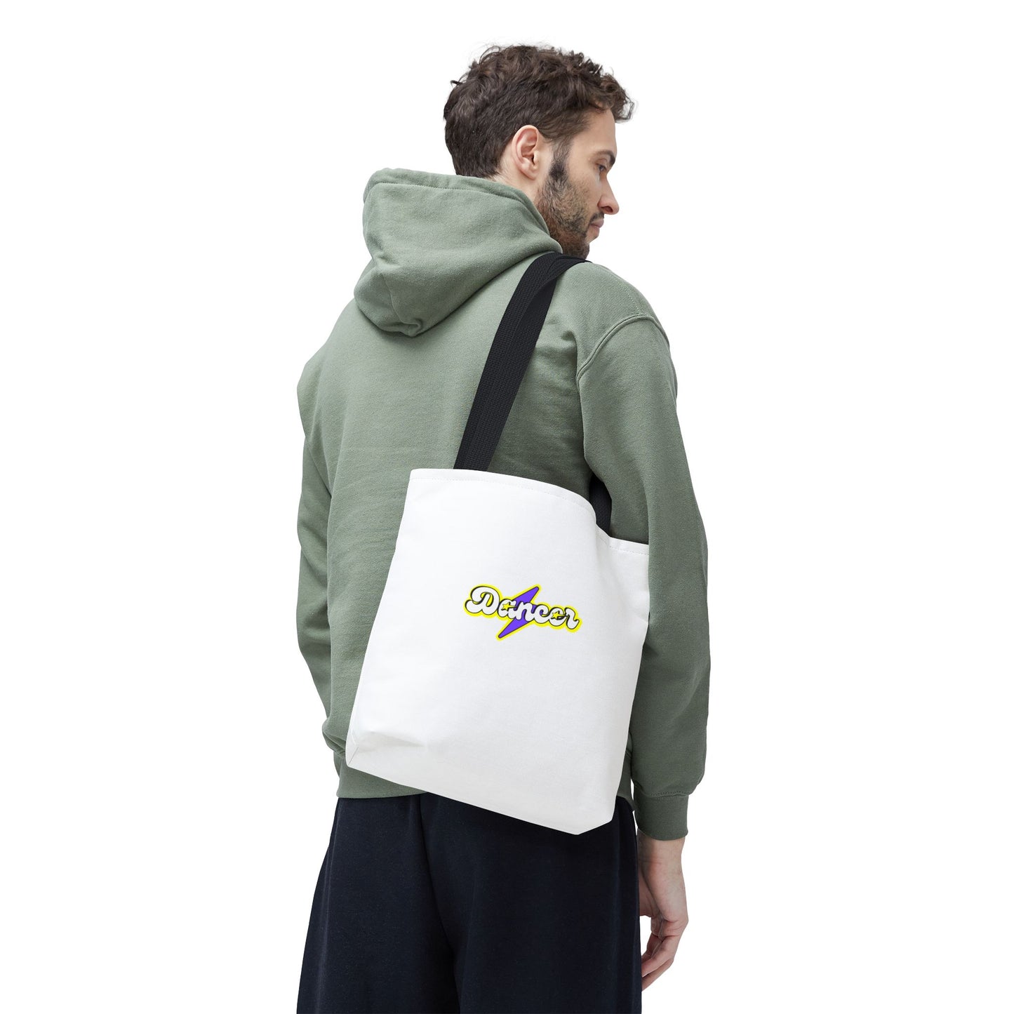“Dancer” Superhero Graphic Canvas Tote Bag – Bold Dance Tote for Classes, Rehearsals & Everyday Use