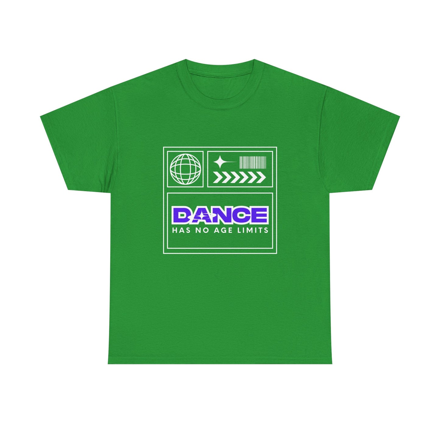 "Dance Has No Age Limits" Unisex Heavy Cotton T-Shirt – Streetwear Graphic Tee for Dancers of All Ages