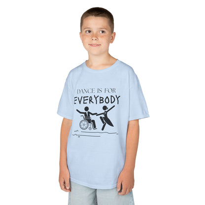 “Dance Is for Everybody” Youth Short Sleeve Tee – Inclusive Dance T-Shirt for Kids & Teens, Personalized with Name or Studio