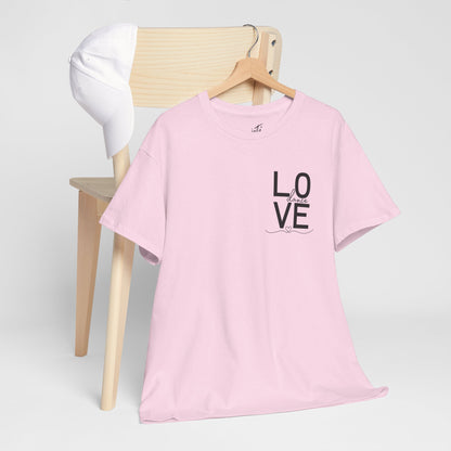 "LOVE Dance" Unisex Heavy Cotton Tee – Script Letter Graphic Dance Lover T-Shirt