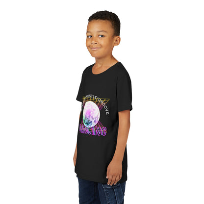"Boogie, Hustle, Groove - Dancing" Streetwear Dance Graphic – Youth Short Sleeve Tee