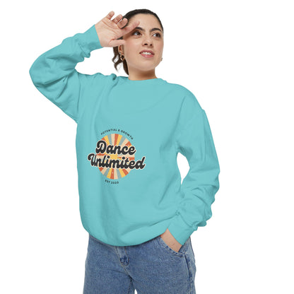 "Dance Unlimited – Potential & Growth" Unisex Lightweight Crewneck Sweatshirt – Retro-Inspired Motivational Dance Pullover for Performers & Creatives