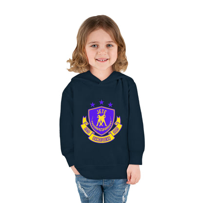 "Jeté Dance Gear" Toddler Pullover Fleece Hoodie – Collegiate-Inspired Dancer Graphic Sweatshirt for Kids
