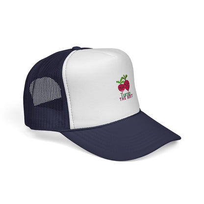 "Turnip the Beet" Funny Dance-Inspired Trucker Hat – Unisex Veggie Graphic Cap for Dancers & Foodie Fans
