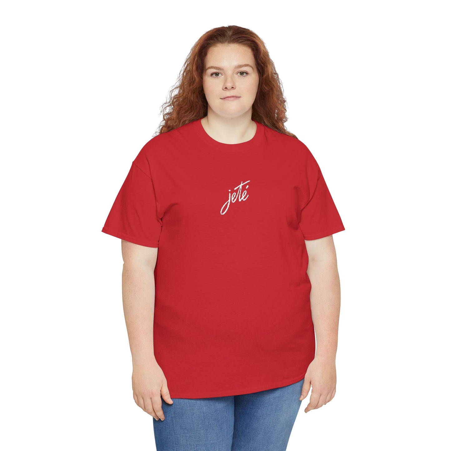 “Jeté” Official Embroidered Logo -Classic Dance Tee for Ballet & Dance Enthusiasts | Unisex Heavy Cotton™ T-Shirt