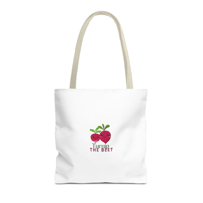 "Turnip the Beet" Canvas Tote Bag – Cute Veggie Graphic Dance-Themed Reusable Bag for Grocery Runs, Dance Class & Everyday Use