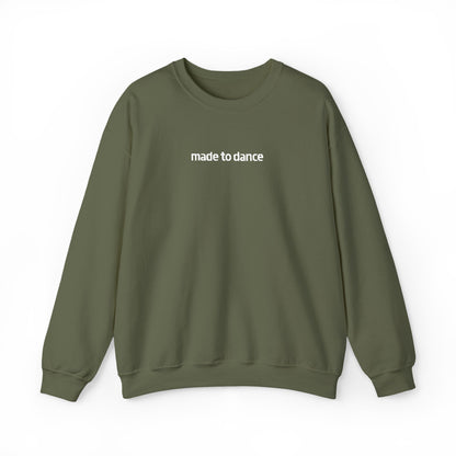 “Made to Dance" Unisex Heavy Blend™ Crewneck Sweatshirt – Embroidered Dance-Inspired Pullover for Adults & Kids