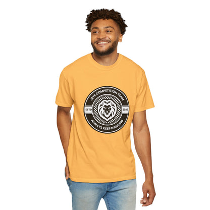 "Jeté Competition Team,  Always Keep Dancing" Unisex Garment-Dyed T-Shirt – Collegiate-Style Dance Graphic Tee – Shirt for Dancers & Teams