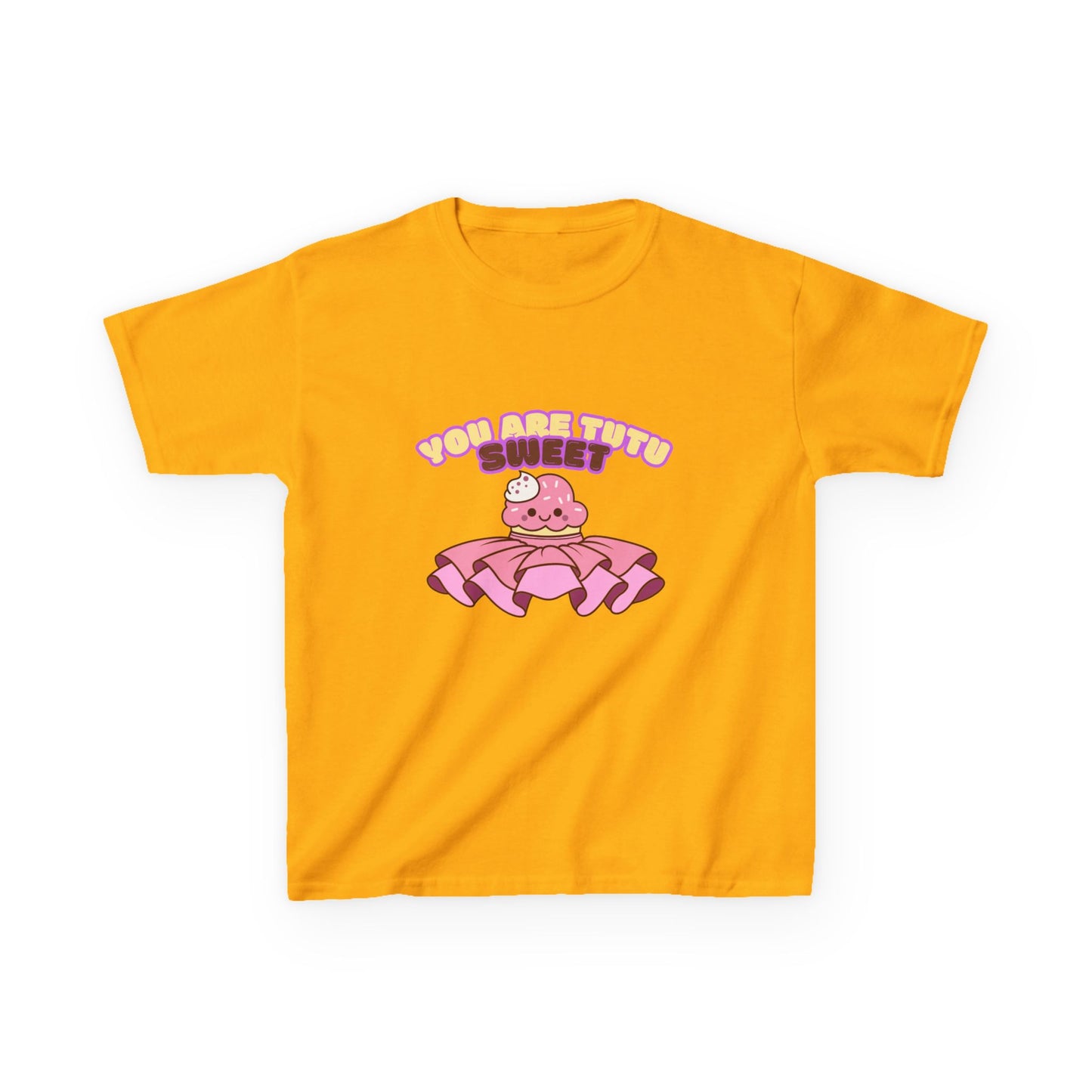 "You Are Tutu Sweet" Youth Short Sleeve Tee – Kawaii Cupcake in Tutu Graphic Dance Shirt for Kids and Ballet Lovers