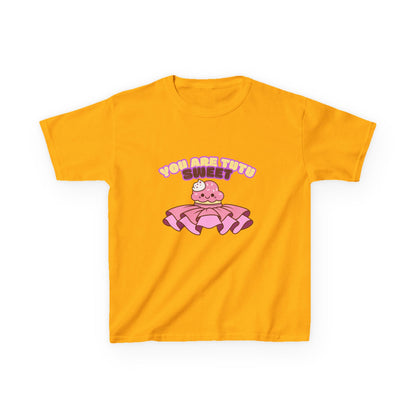 "You Are Tutu Sweet" Youth Short Sleeve Tee – Kawaii Cupcake in Tutu Graphic Dance Shirt for Kids and Ballet Lovers