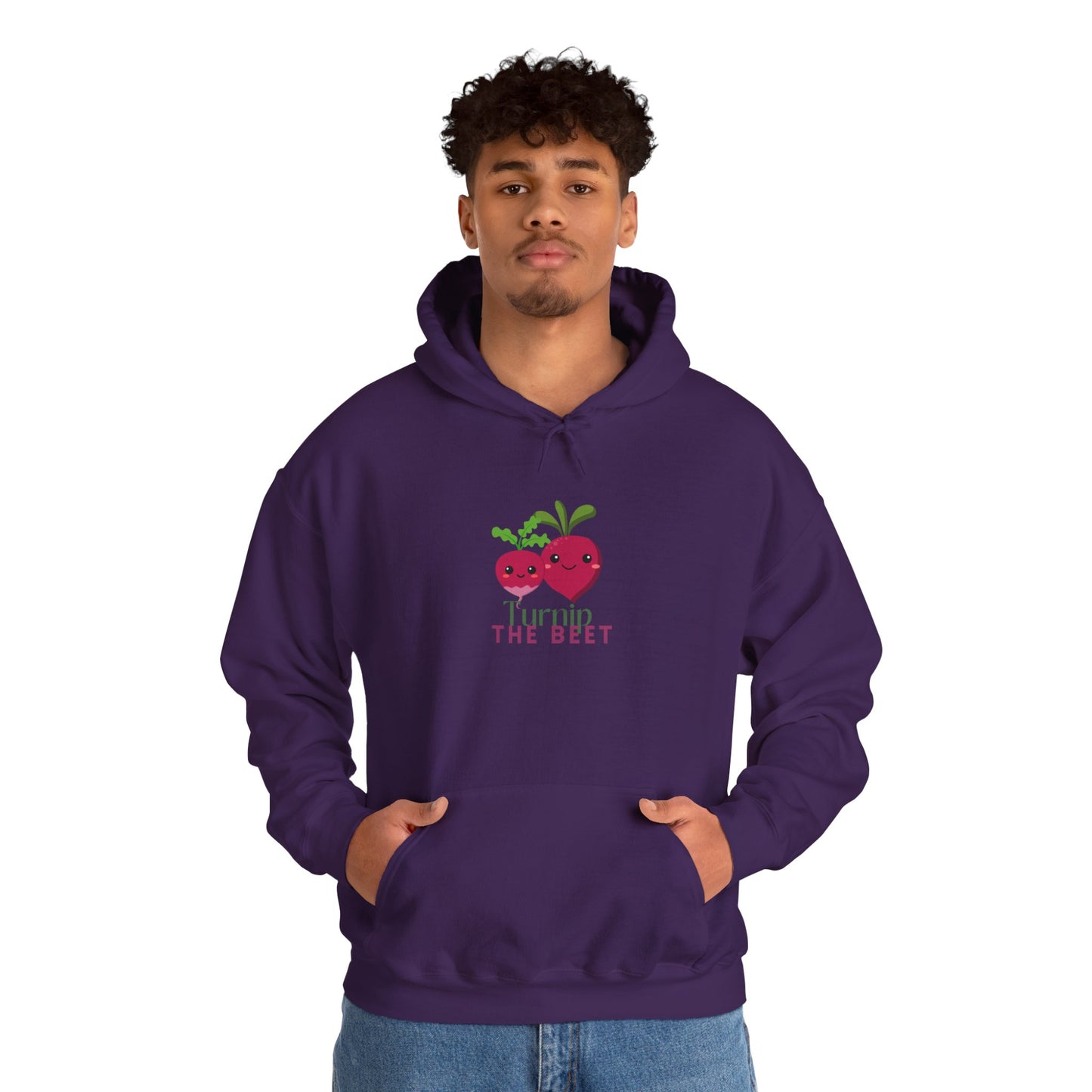 "Turnip the Beet" Unisex Hooded Sweatshirt – Funny Dance Pun Hoodie with Cute Veggie Graphic | Cozy Gift for Dancers & Foodie Fans