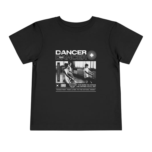 “Tiny Dancer" Toddler Short Sleeve T-Shirt – Streetwear-Inspired Ballet Class Graphic Tee for Kids