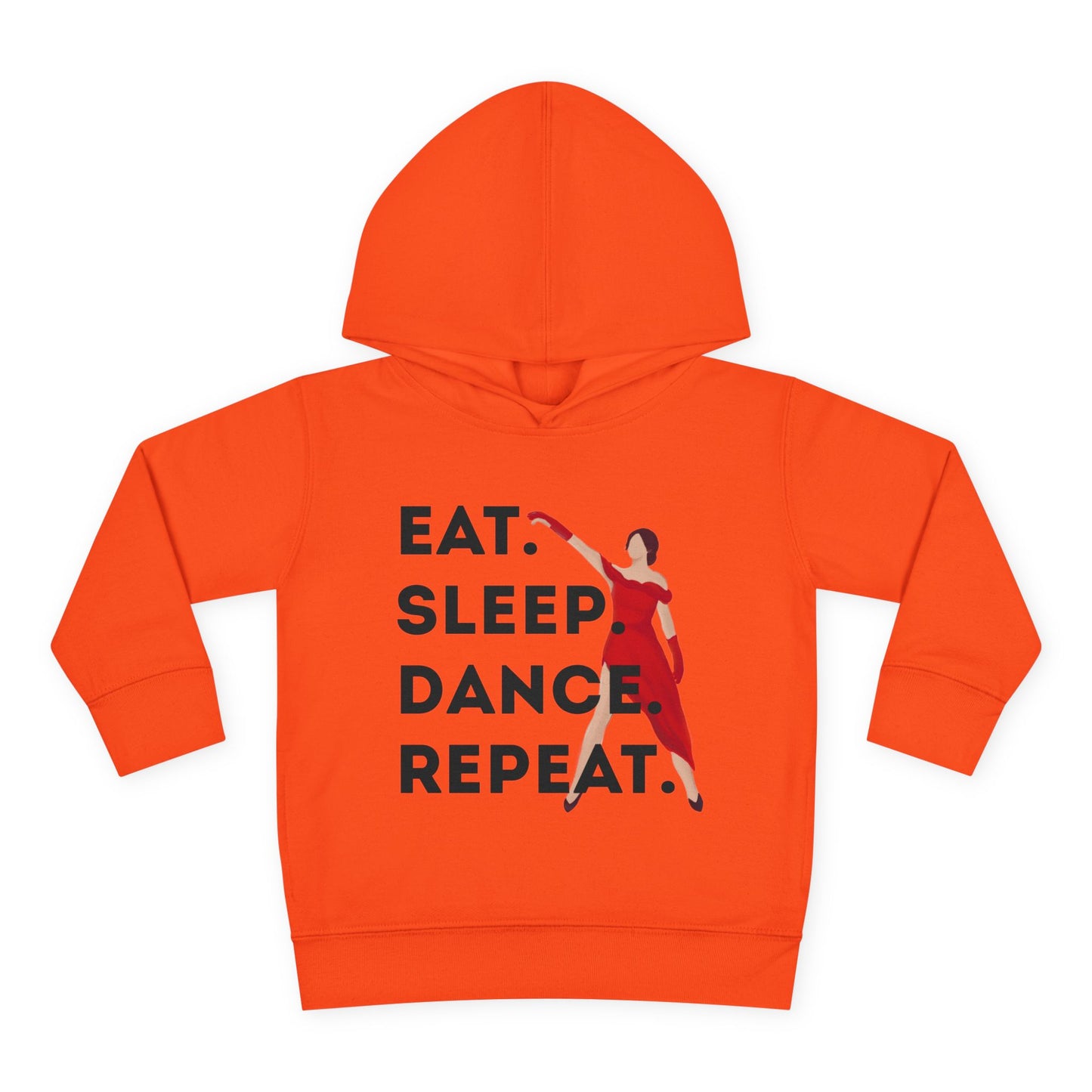 "Eat Sleep Dance Repeat" Toddler Dance Hoodie – Bold Dancer Graphic Fleece Pullover for Kids