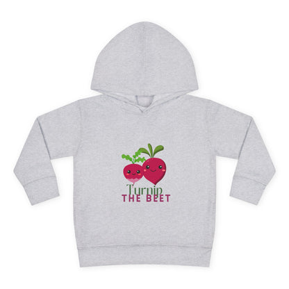 "Turnip the Beet "Toddler Pullover Hoodie – Cute Vegetable Dance Pun Graphic Fleece Sweatshirt for Kids