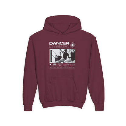 “Dancer” Young Ballet Dancers at the Barre Graphic | Unisex Youth Hoodie – Streetwear-Inspired Ballet Dance Hoodie for Kids & Aspiring Dancers
