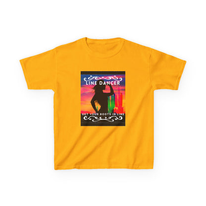 "Line Dancer – Get Your Boots in Line" Youth Short Sleeve Tee – Western-Inspired Country Dance Shirt for Kids