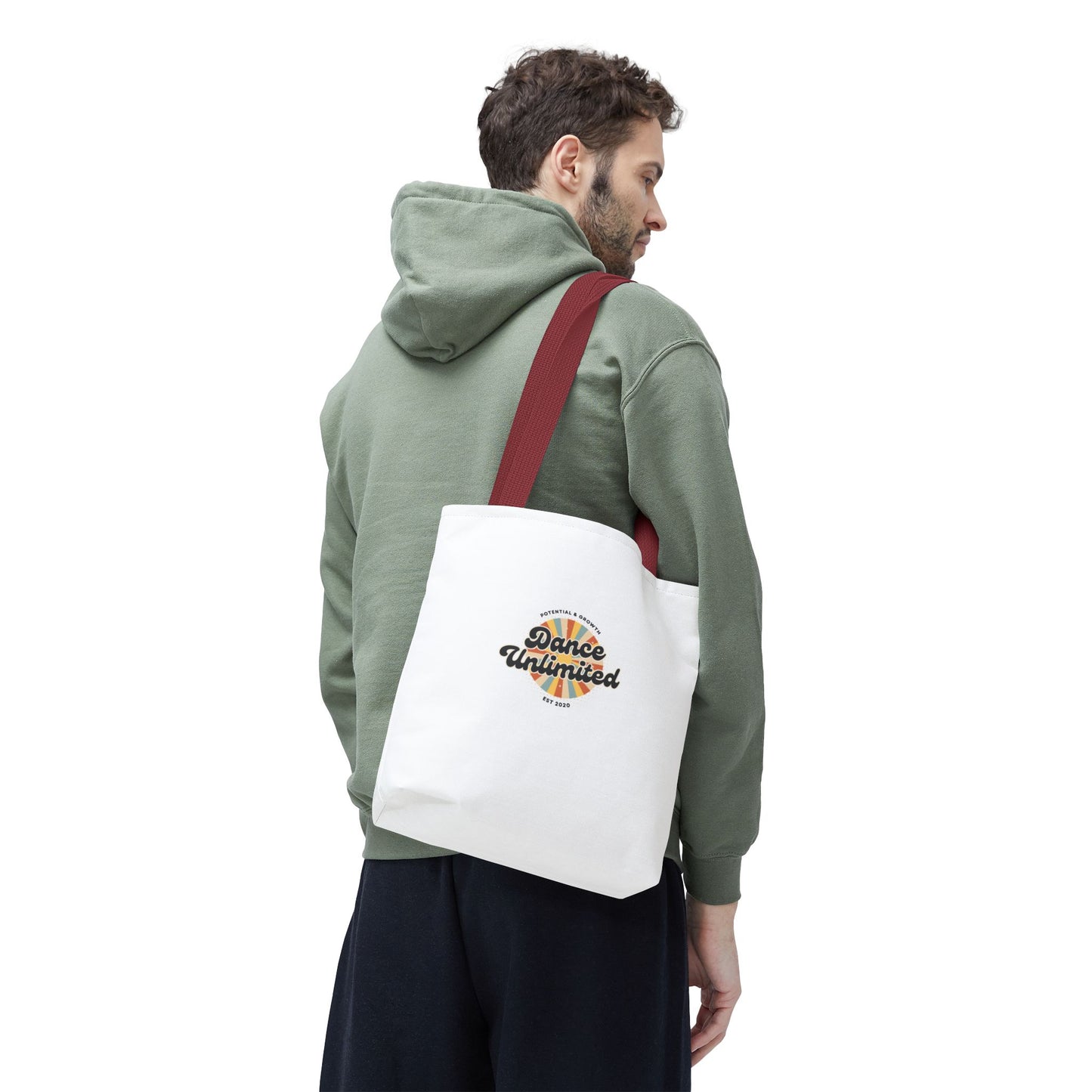 "Dance Unlimited, Potential & Growth" Canvas Tote Bag – Retro Graphic Dance Bag | Stylish Reusable Dance Tote for Dancers & Dance Moms