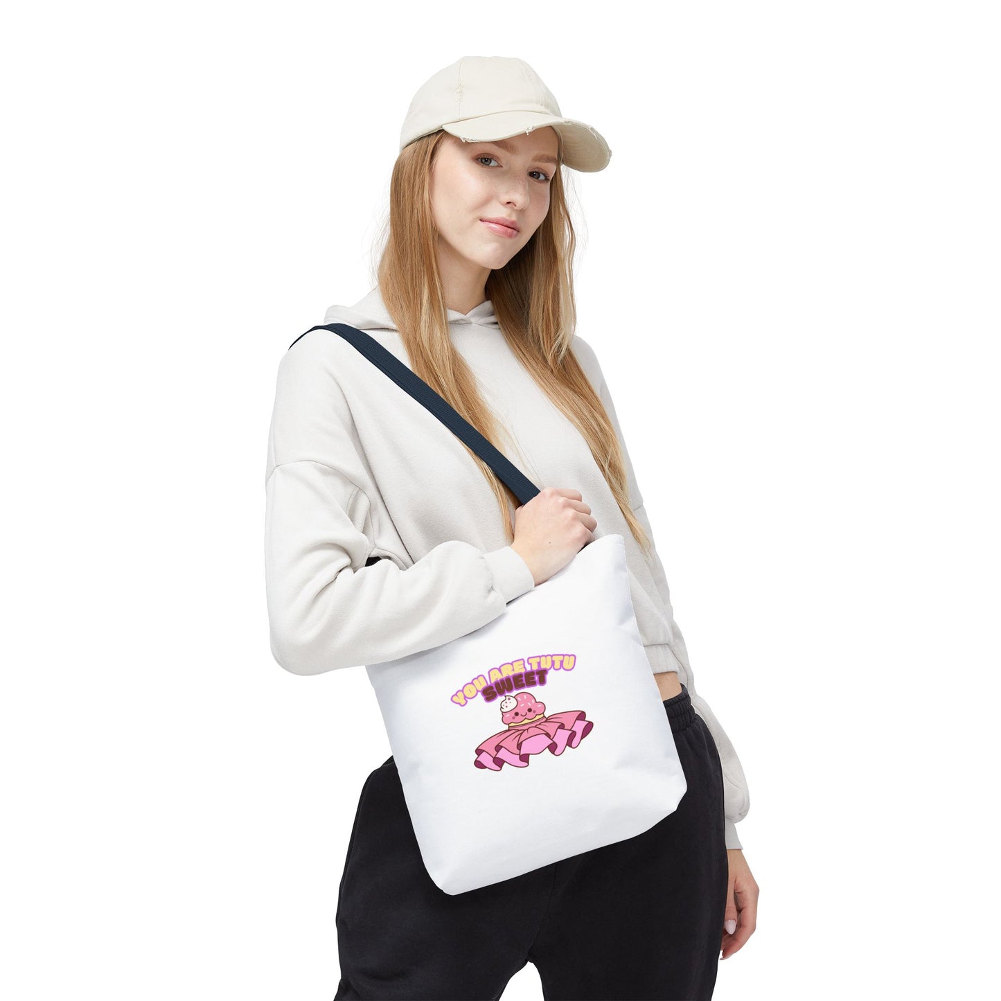 "You Are Tutu Sweet" Kawaii Cupcake Dance Tote Bag – Cute Canvas Bag for Dancers, Dance Moms & Ballet Lovers | Dance Gift Idea