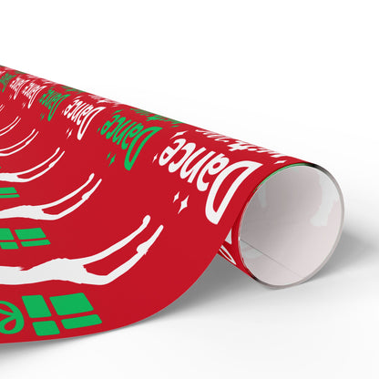 “Dance with Me” Christmas Wrapping Paper – Festive Holiday Gift Wrap with Colorful Dancers & Ballet-Themed Design, Perfect for Dance Lovers and Studios