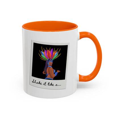 "Shake It Like a..." Accent Coffee Mug – Fun Dance Quote Ceramic Mug for Dancers and Music Lovers