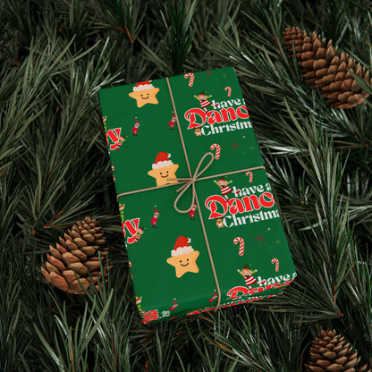 “Have a Dancey Christmas” Wrapping Paper – Festive Holiday Dance Gift Wrap with Ballet & Dance-Themed Design, Perfect for Dancers and Studios