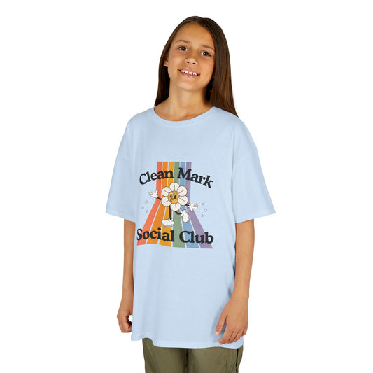 “Clean Mark Social Club” Kids Heavy Cotton™ Tee – Streetwear-Inspired Dance Graphic Tee for Kids
