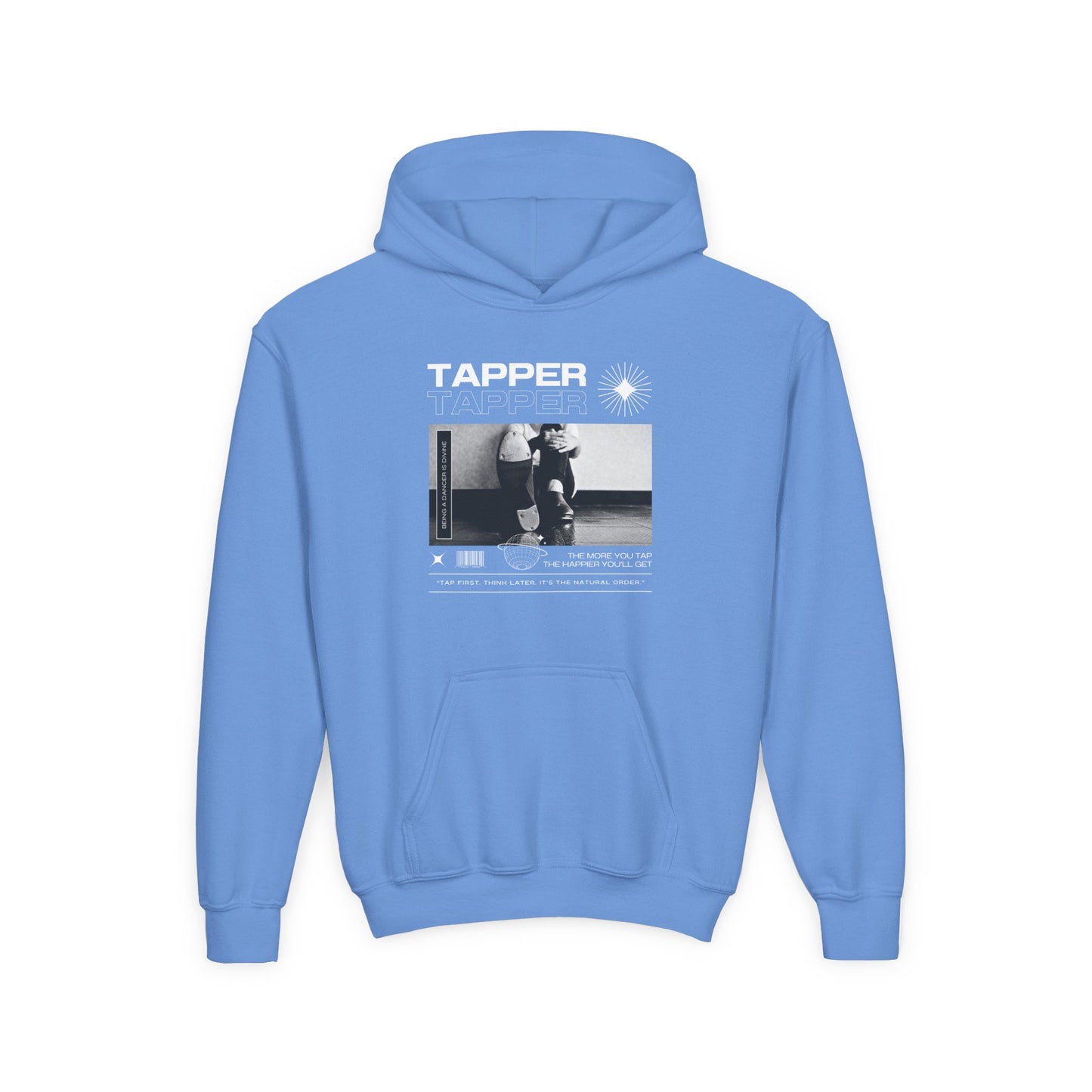 “Tapper” Tap Shoes Streetwear Graphic | Unisex Youth Hoodie – Tap Dance Hoodie for Kids & Young Performers