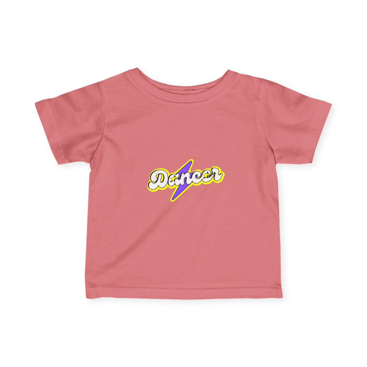 "Dancer" Superhero-Inspired Infant Fine Jersey Tee – Cute Baby Dance T-Shirt with Bold Comic-Style Graphic for Future Dance Heroes