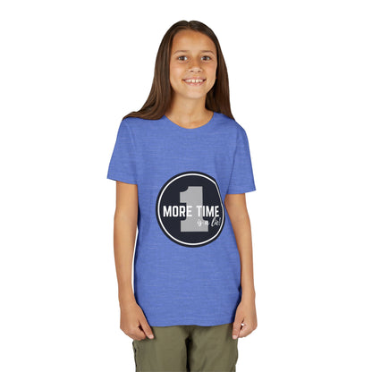 “One More Time is a Lie” Bold Emblem Dancer Graphic T-Shirt for Kids – Funny Dance Rehearsal Shirt - Youth Dance Tee