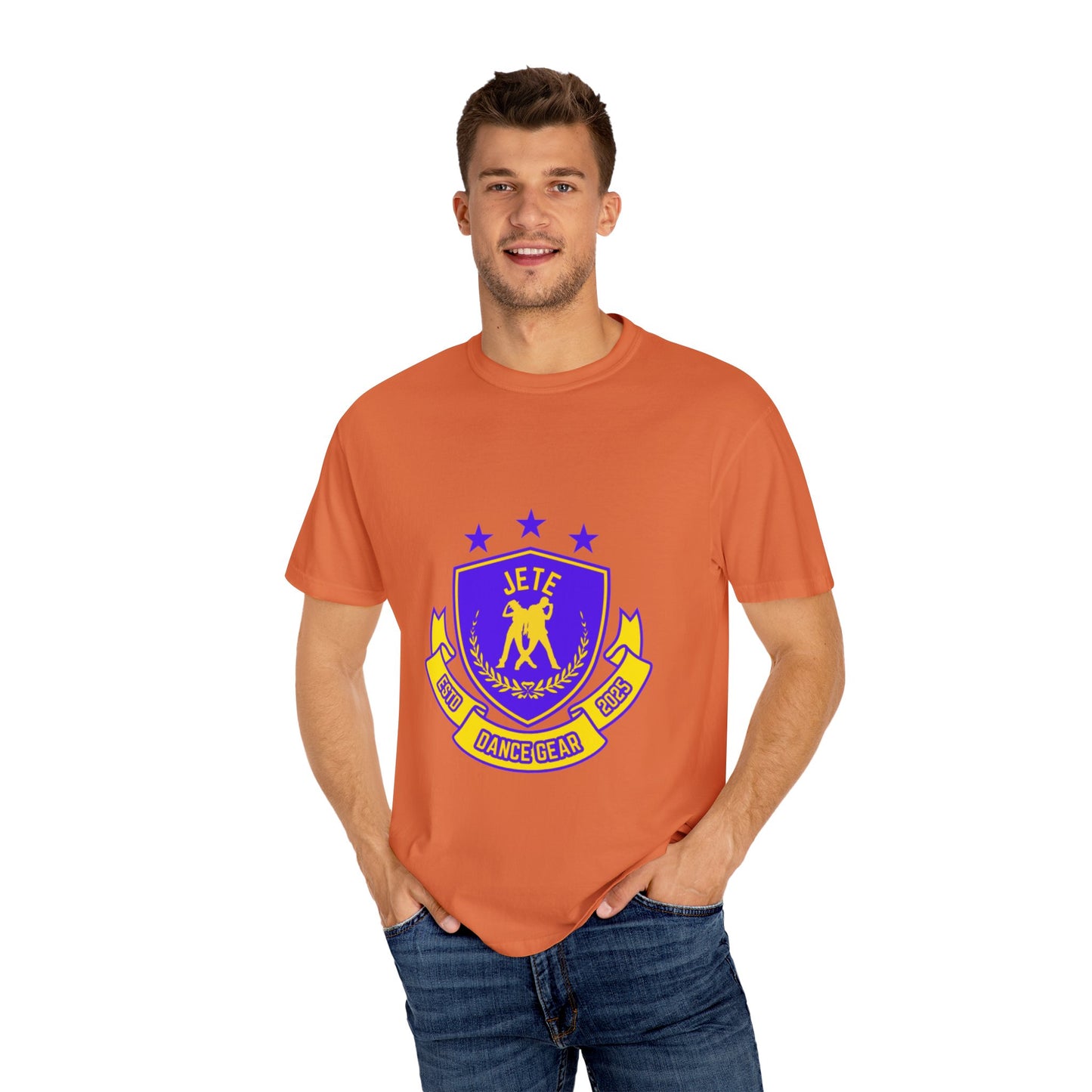 "Jeté Dance Gear" Unisex Garment-Dyed T-Shirt – Collegiate-Style Graphic Tee – Dance Apparel for Dancers & Performers