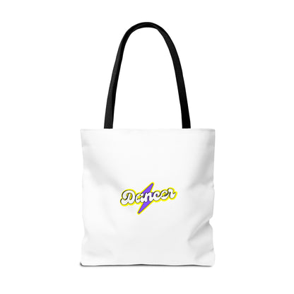 “Dancer” Superhero Graphic Canvas Tote Bag – Bold Dance Tote for Classes, Rehearsals & Everyday Use