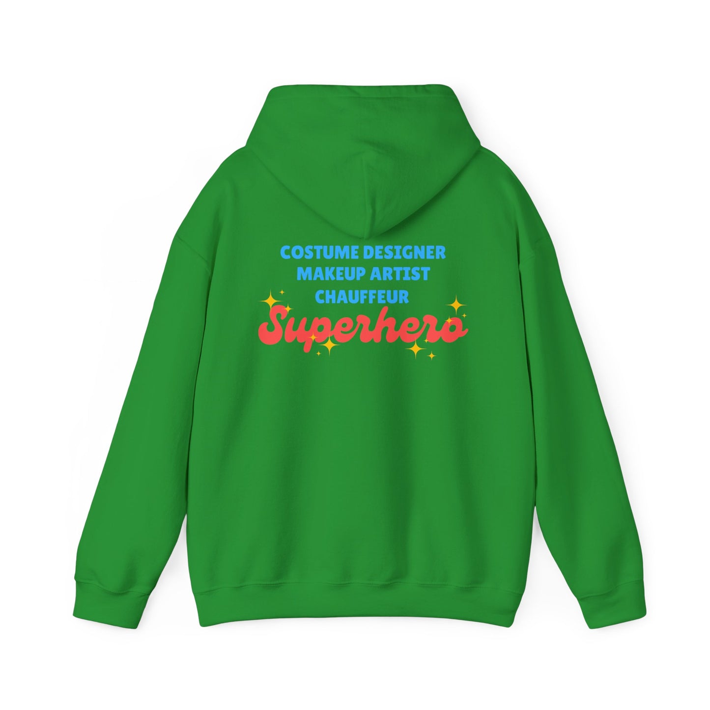 "Dance Mom" Superhero Hoodie – Floral Front Graphic & Fun Back Design | Unisex Hooded Sweatshirt for Proud Dance Parents