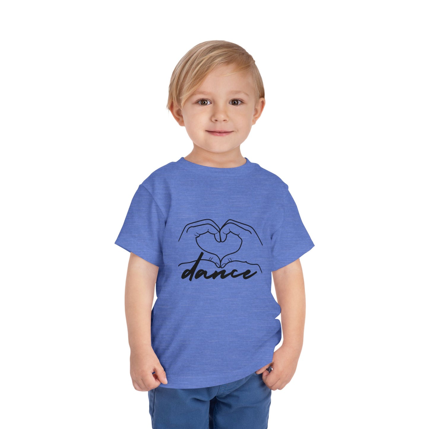"Dance" Heart Hands Toddler Short Sleeve Tee – Heart Hands Graphic Dance Lover T-Shirt