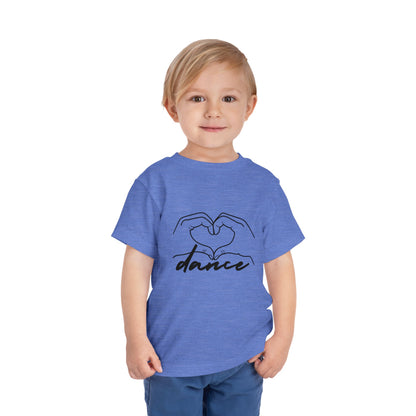 "Dance" Heart Hands Toddler Short Sleeve Tee – Heart Hands Graphic Dance Lover T-Shirt