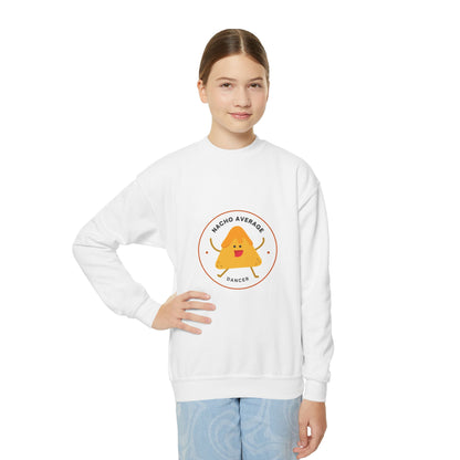 "Nacho Average Dancer" – Funny Youth Crewneck Dance Sweatshirt | Cute Nacho Graphic Kids Pullover