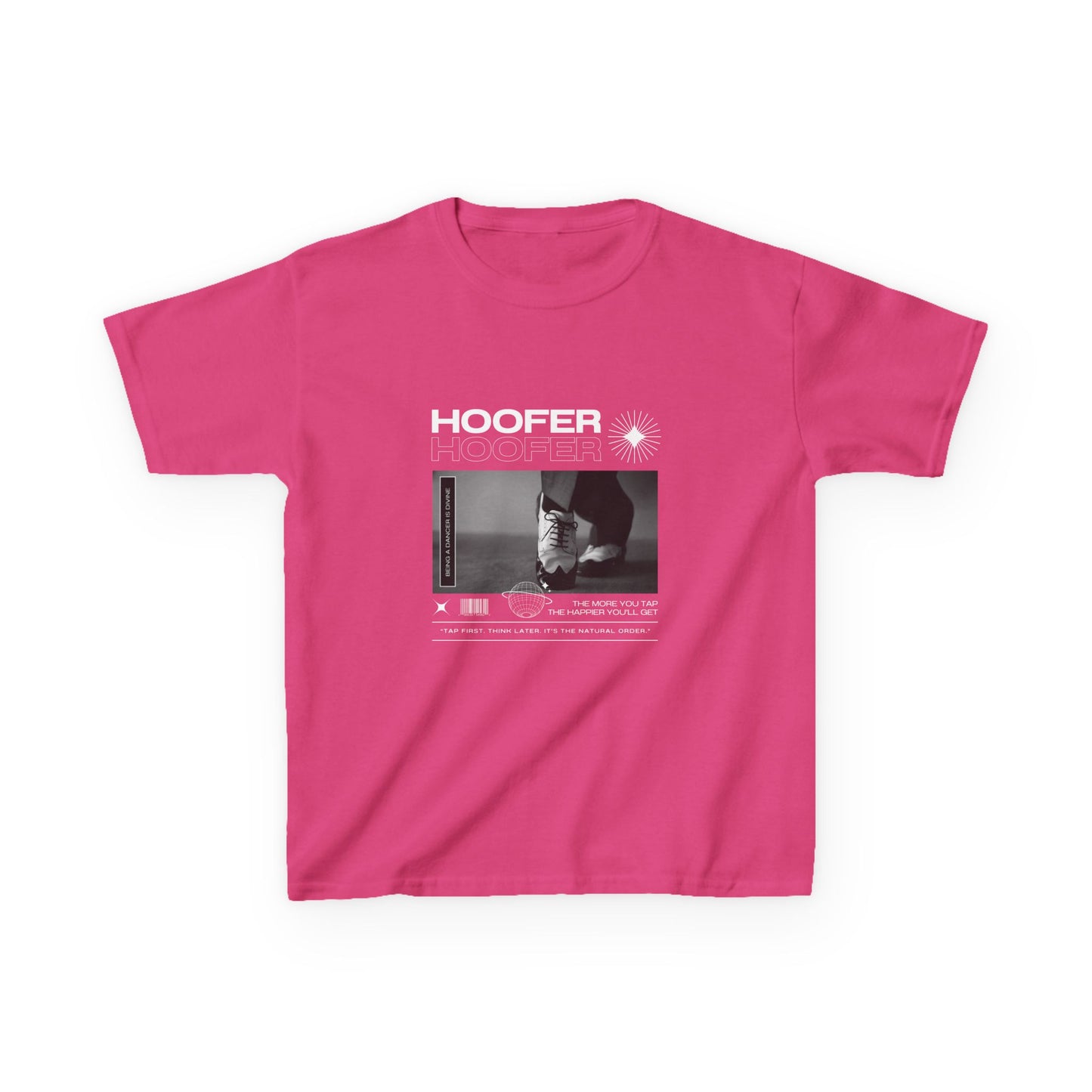 "Hoofer" Youth Short Sleeve Tee – Streetwear Tap Dance Shoes Graphic Kids T-Shirt