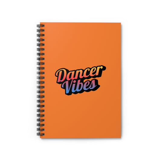 "Dancer Vibes" Spiral Notebook – Colorful Dance-Themed Journal for Dancers, Students & Creative Writers