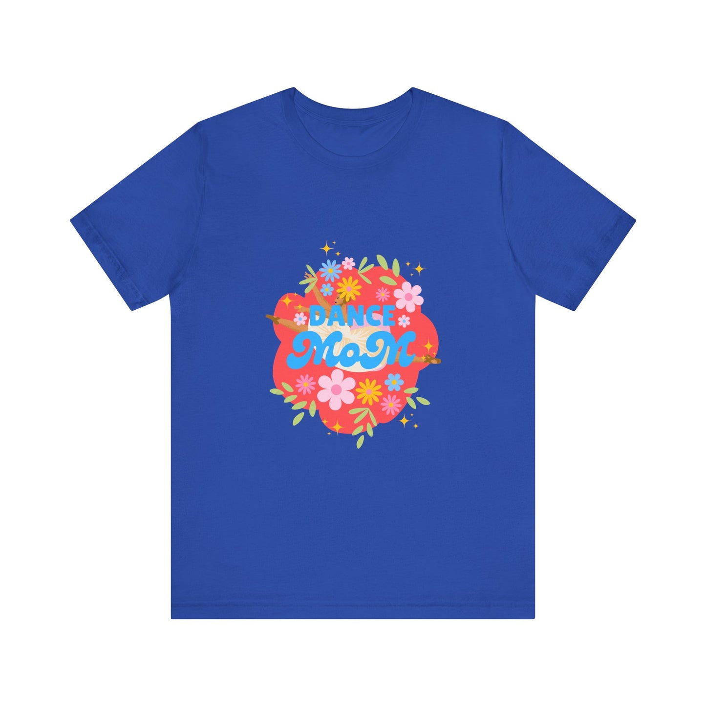 "Dance Mom” T-Shirt – Unisex Garment-Dyed Tee with Floral Dancer Graphic Front & Superhero Role List Back 🌸💪