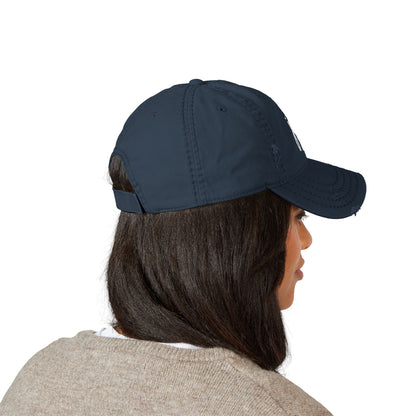 “Jeté” Embroidered Dance Logo - Unisex Distressed Baseball Cap – Vintage-Style Adjustable Hat for Dancers & Dance Lovers