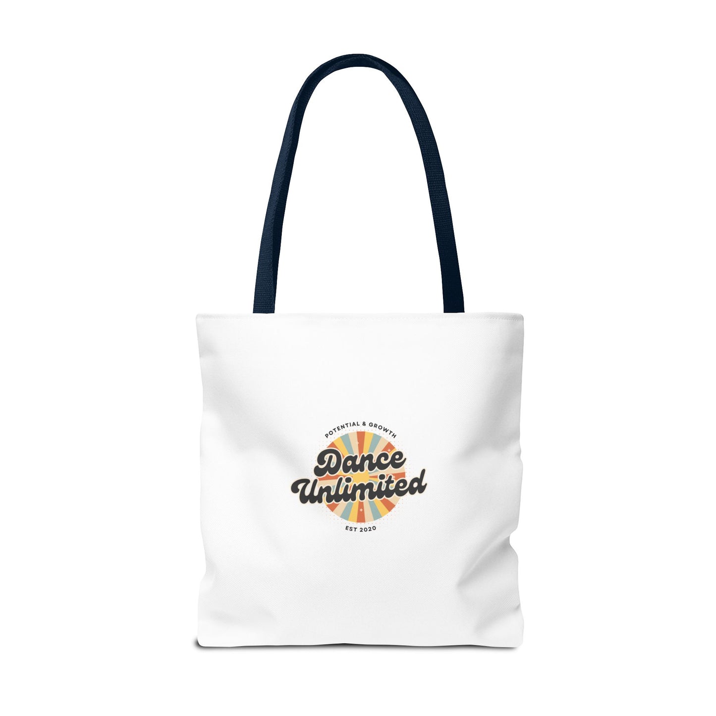 "Dance Unlimited, Potential & Growth" Canvas Tote Bag – Retro Graphic Dance Bag | Stylish Reusable Dance Tote for Dancers & Dance Moms