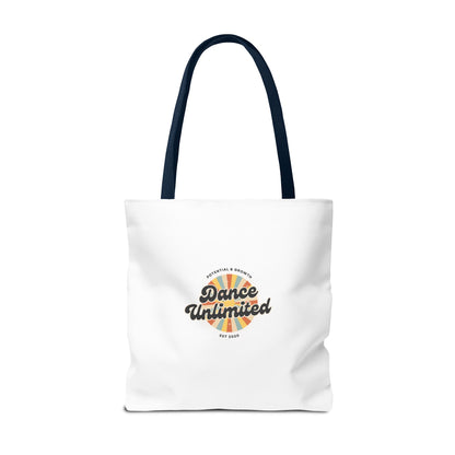 "Dance Unlimited, Potential & Growth" Canvas Tote Bag – Retro Graphic Dance Bag | Stylish Reusable Dance Tote for Dancers & Dance Moms