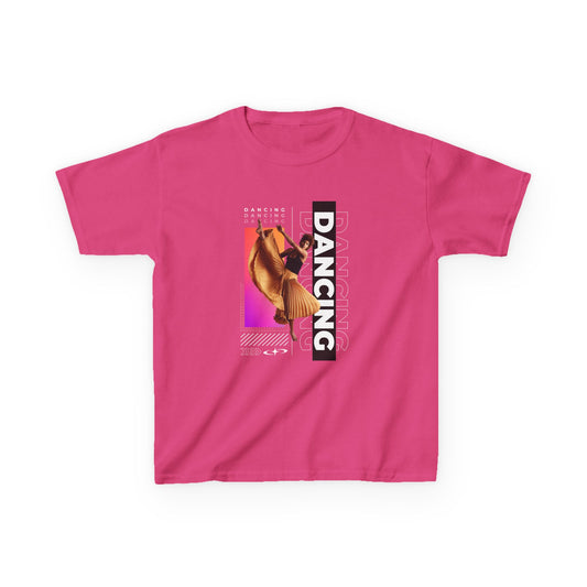 "Dancing" Youth Short Sleeve T-Shirt – Streetwear-Inspired Female Dancer Graphic – Stylish Dance Apparel for Kids