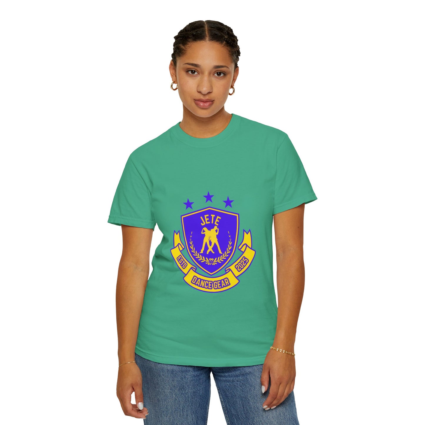 "Jeté Dance Gear" Unisex Garment-Dyed T-Shirt – Collegiate-Style Graphic Tee – Dance Apparel for Dancers & Performers