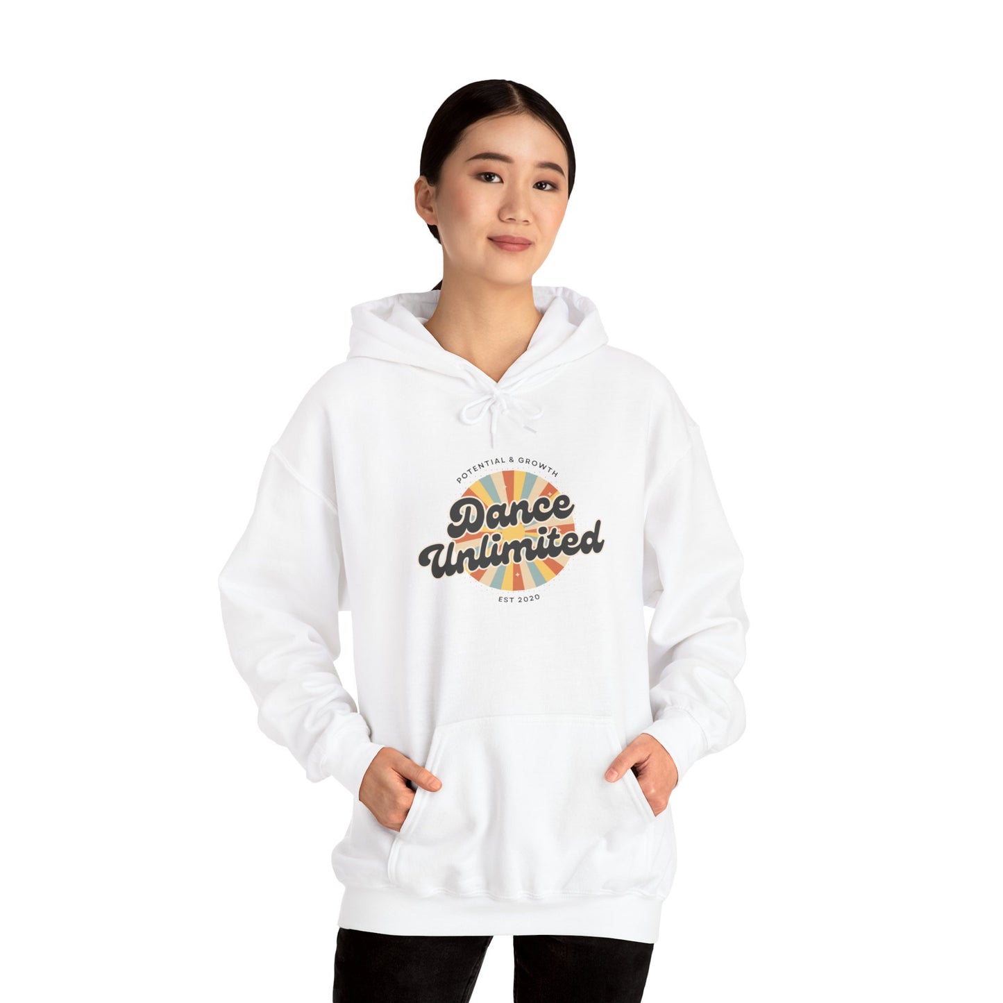 "Dance Unlimited – Potential & Growth" Retro Unisex Hoodie  Dance-Inspired Sweatshirt