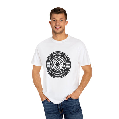 "Jeté Competition Team,  Always Keep Dancing" Unisex Garment-Dyed T-Shirt – Collegiate-Style Dance Graphic Tee – Shirt for Dancers & Teams